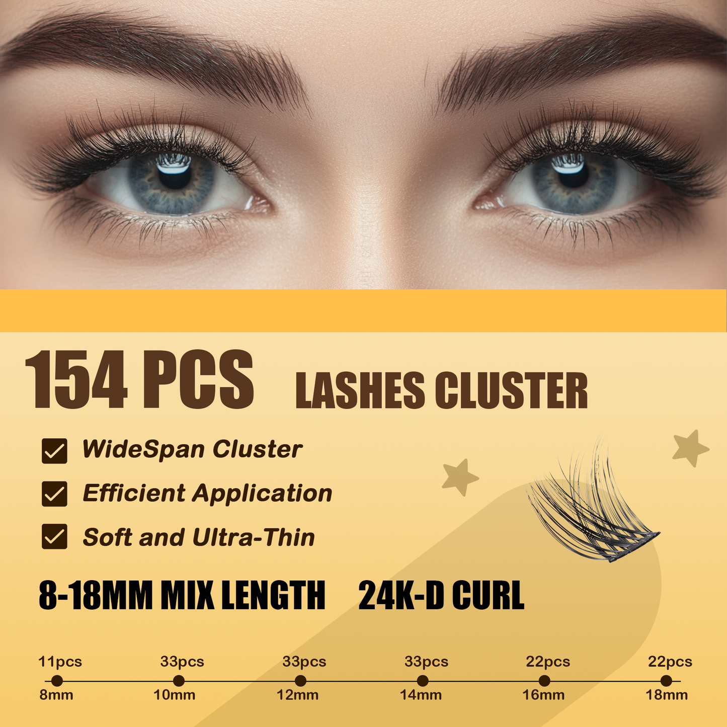 OQ Lashes 24K Curl DIY Eyelash Extension Kit