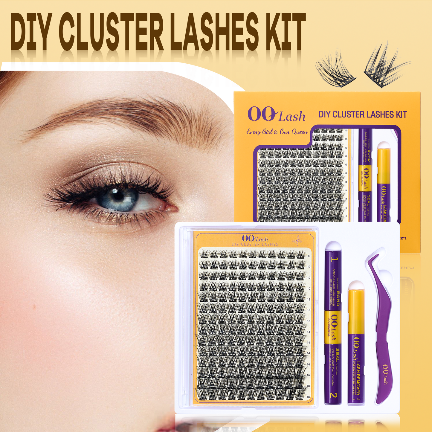 OQ Lashes 24K Curl DIY Eyelash Extension Kit