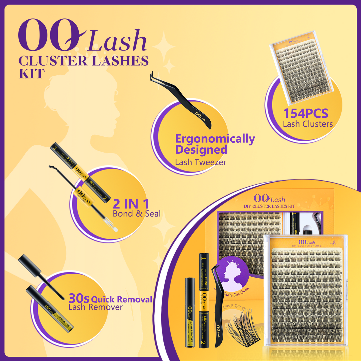 OQ Lashes 8K Curl DIY Eyelash Extension Kit