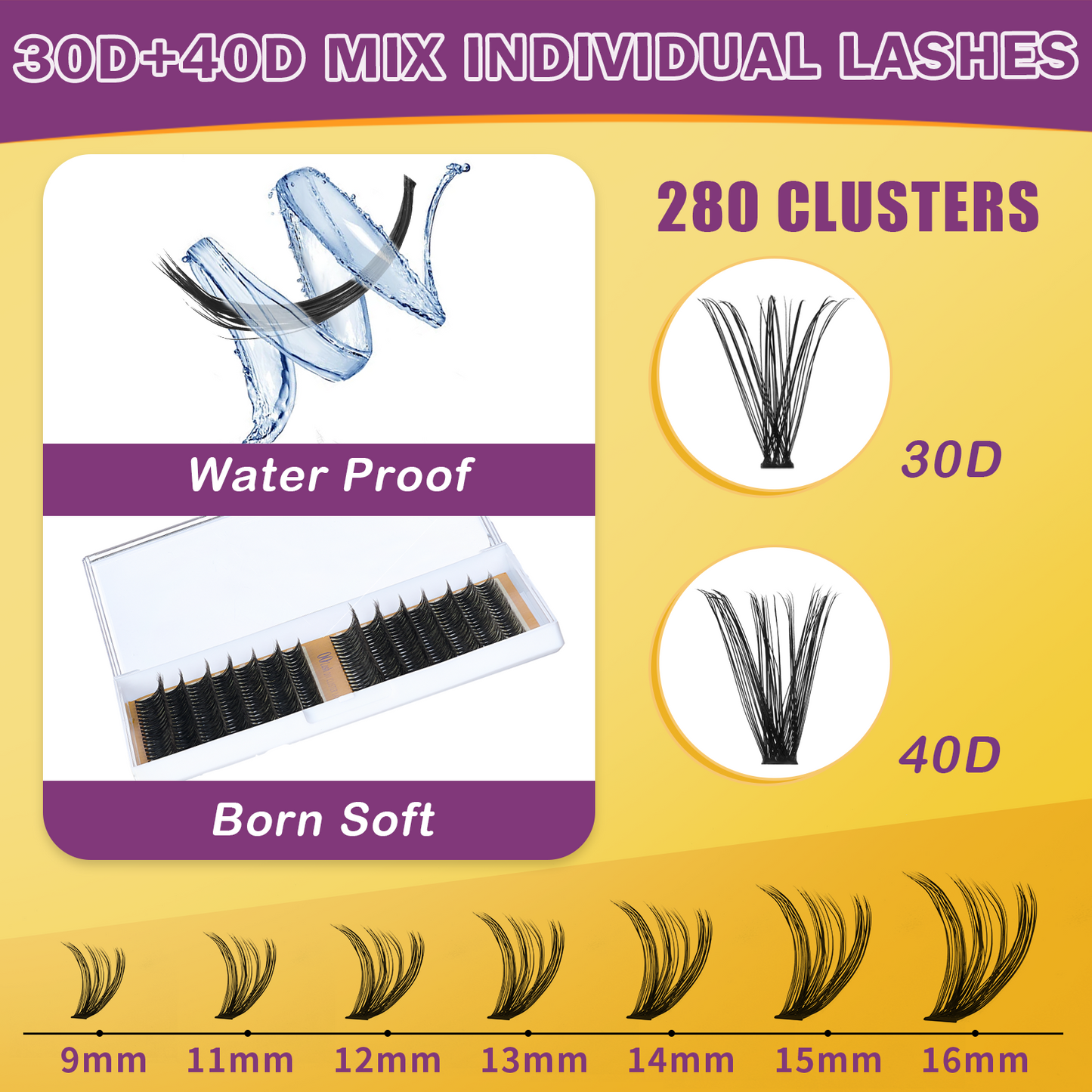 OQ Lashes 30D+40D Curl DIY Eyelash Extension Kit