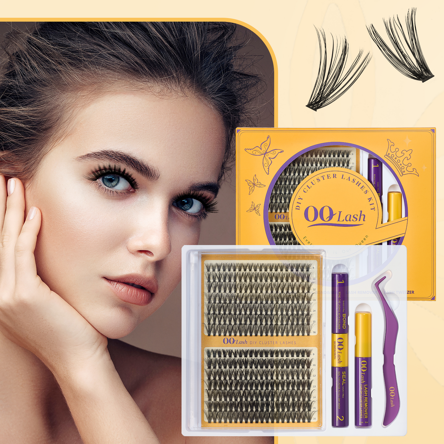 OQ Lashes 30D+40D Curl DIY Eyelash Extension Kit